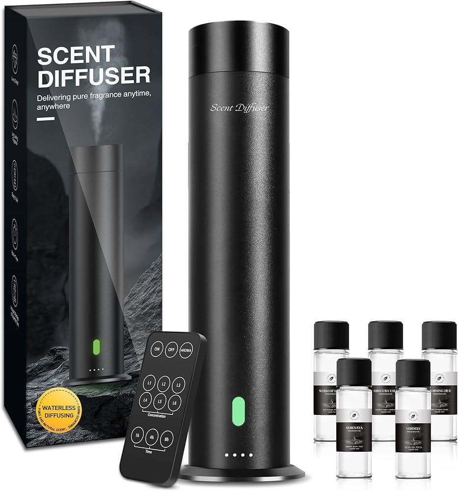Waterless Scent Diffuser Starter Kit - 800 Sq Ft Coverage, Hotel Scent Diffuser, Essential Oil Di... | Amazon (US)