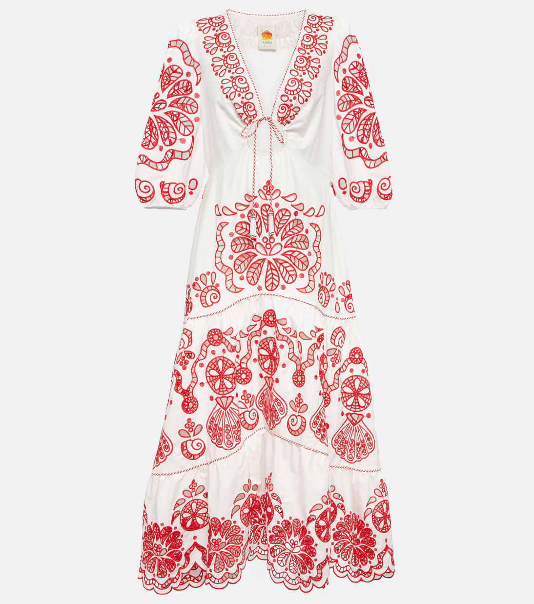 Broderie anglaise cotton midi dress | Mytheresa (US/CA)