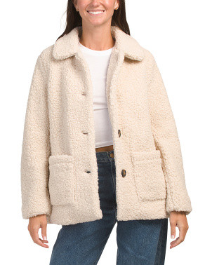 Button Front Faux Fur Jacket | Clothing | Marshalls | Marshalls
