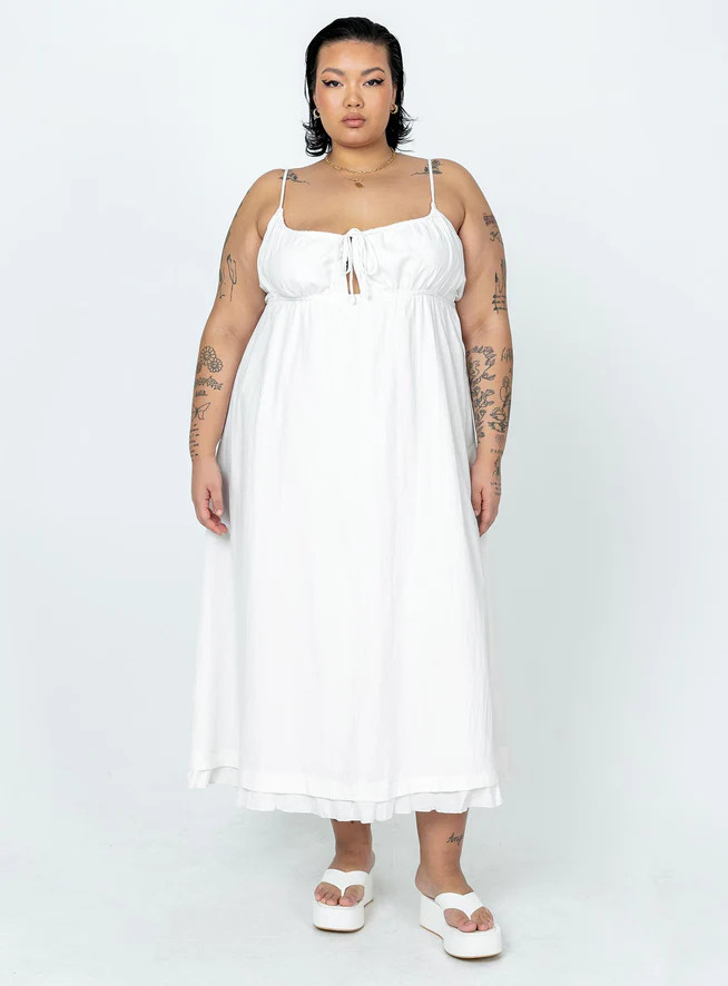 Empress Of Love Maxi Dress White Curve | Princess Polly US