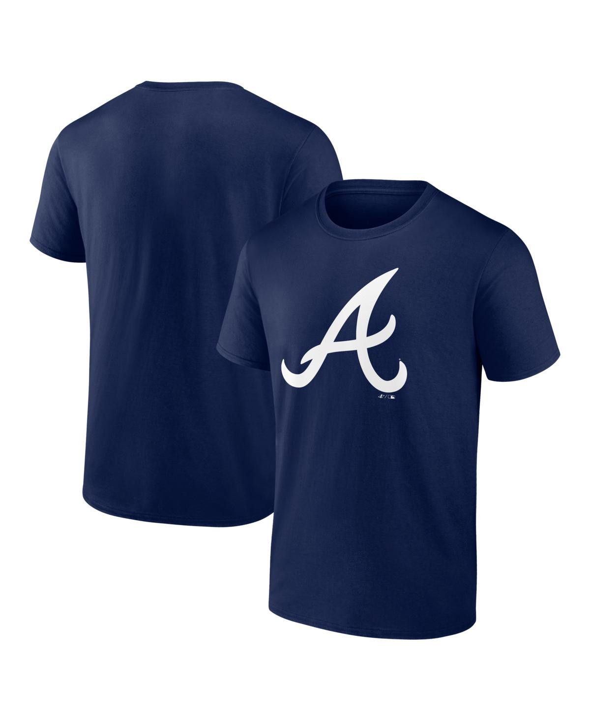 Logo Athletic Men's Navy Atlanta Braves Logo T-Shirt - Navy | Macy's