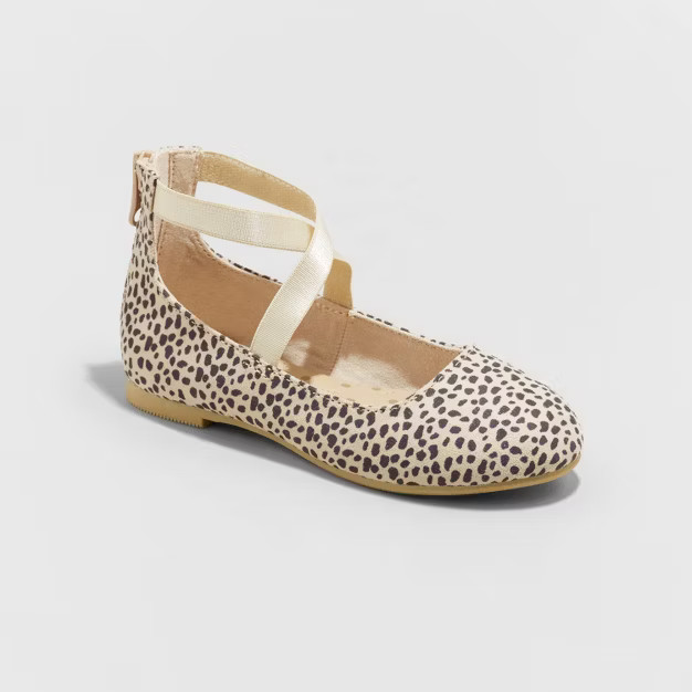 Toddler Girls' Trinity Leopard Spot Ballet Flats - Cat & Jack™ Brown | Target