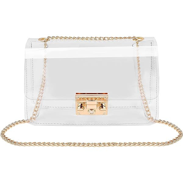 COROMAY Clear Purse for Women, Clear Crossbody Bag Stadium Approved, Clear Handbag Clear Clutch Purs | Amazon (US)