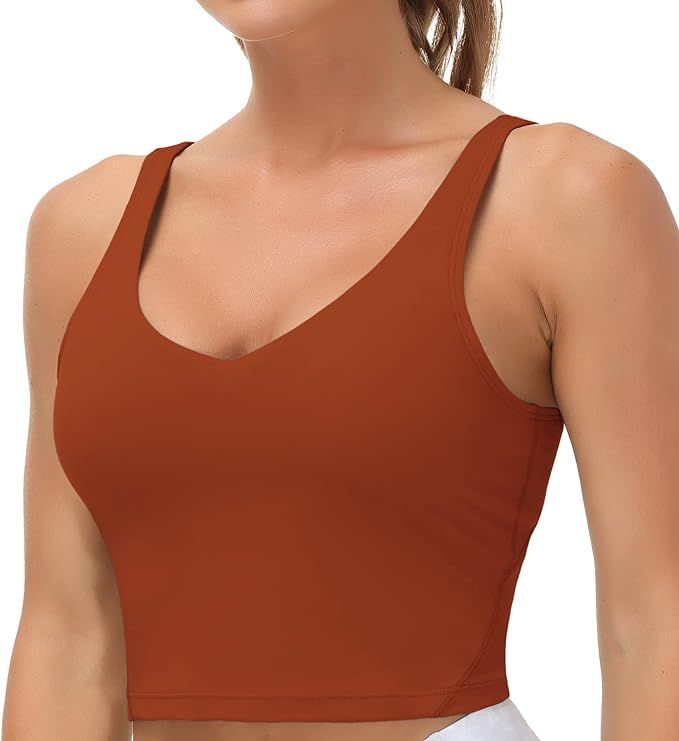 THE GYM PEOPLE Womens' Sports Bra Longline Wirefree Padded with Medium Support | Amazon (US)