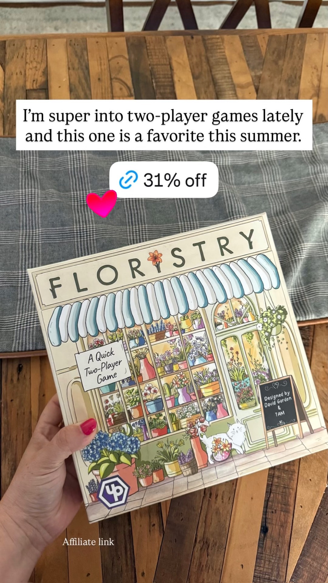I’m super into two-player games lately and this one is a favorite this summer.

#LTKdayinmylife #LTKHome #LTKSaleAlert