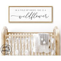 She Is A Wildflower Sign | in Field Of Roses A | Etsy (US)