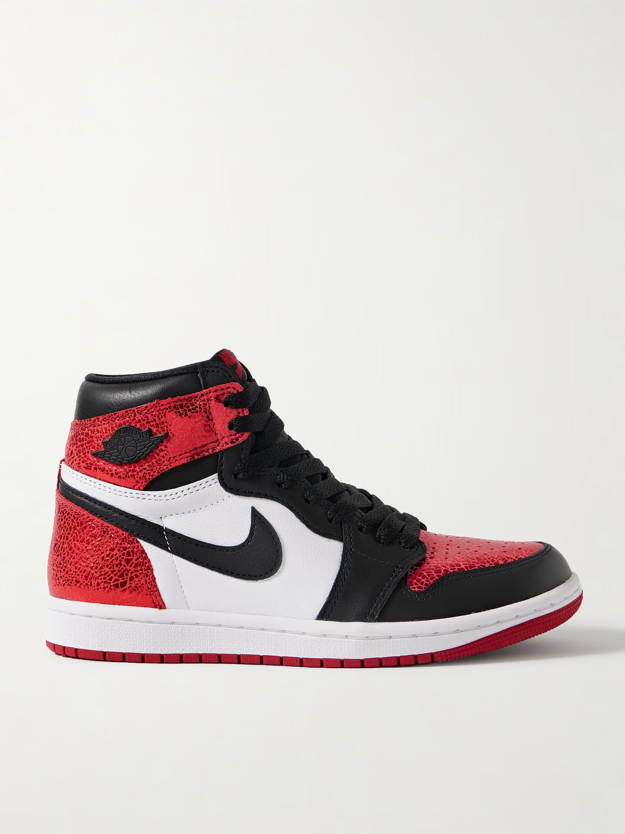 Nike - Air Jordan 1 Retro Metallic Leather High-top Sneakers - Red | NET-A-PORTER (US)