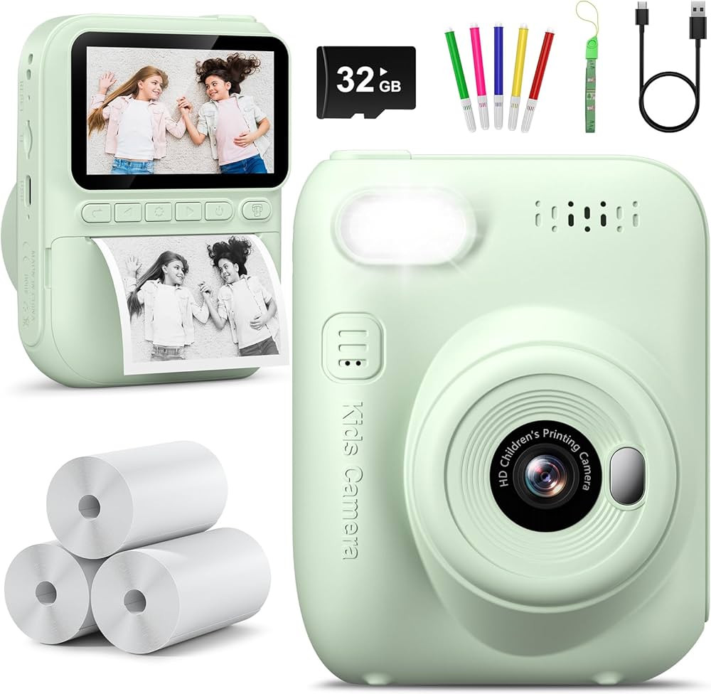 Kids Camera Instant Print | Birthday Graduation Gifts for Kids Age 3 4 5 6 7 8 9 | Toddler Portab... | Amazon (US)