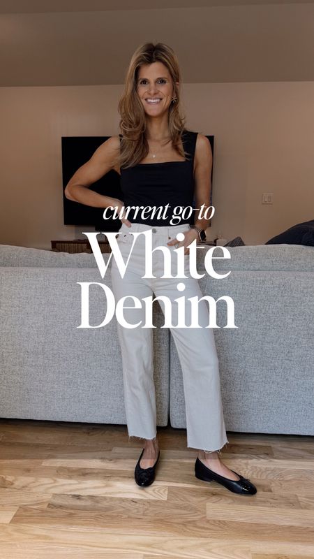 current go-to white denim 