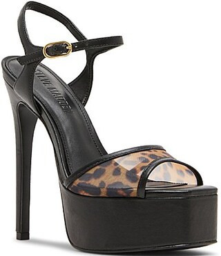 Steve Madden Cologne Leopard Mesh Platform Dress Sandals - 9.5 | Dillard's
