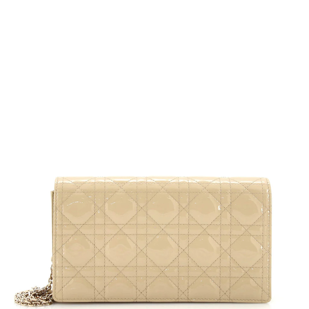 Lady Dior Clutch on Chain Cannage Quilt Patent | Rebag