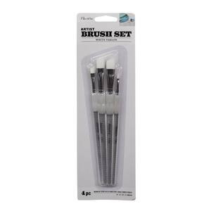 Angled Artist Paint Brush Set (4-Piece)-AM 4044 - The Home Depot | The Home Depot