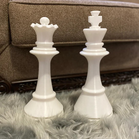 Decorative XL Chess Piece. 3D printed King & Queen chess pieces | Etsy (CAD)