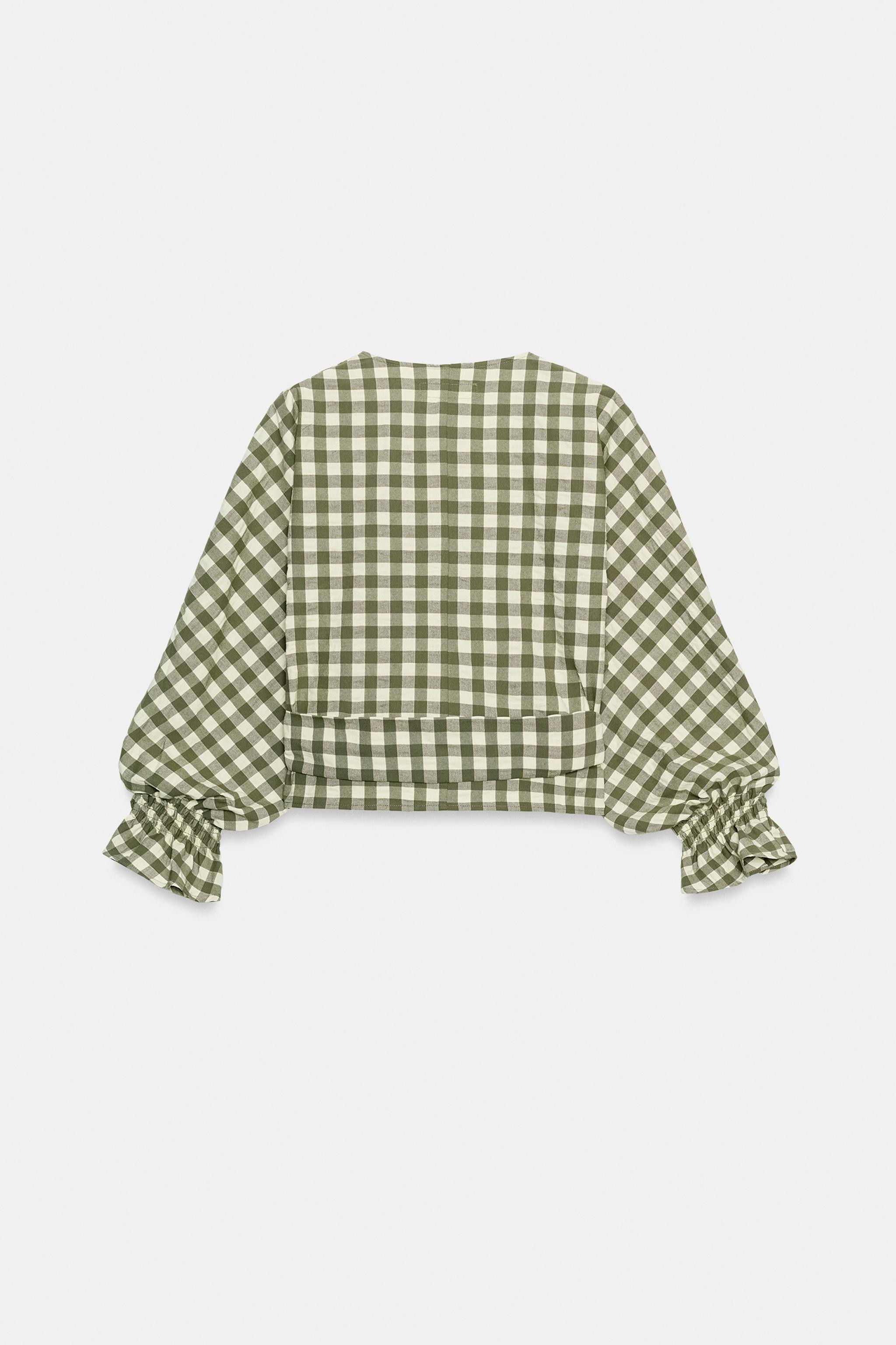 GINGHAM TIE JACKET | Zara US