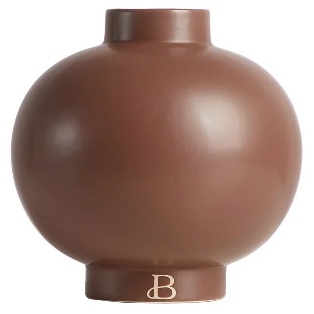 Beautiful 7.5" x 7.5" x 7.5" Cognac Ceramic Vase by Drew Barrymore - Walmart.com | Walmart (US)