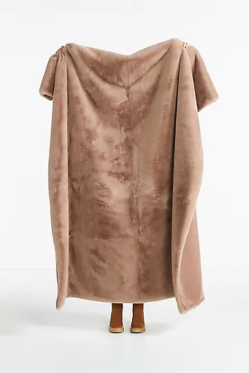 Sophie Faux Fur Throw Blanket | Anthropologie (US)