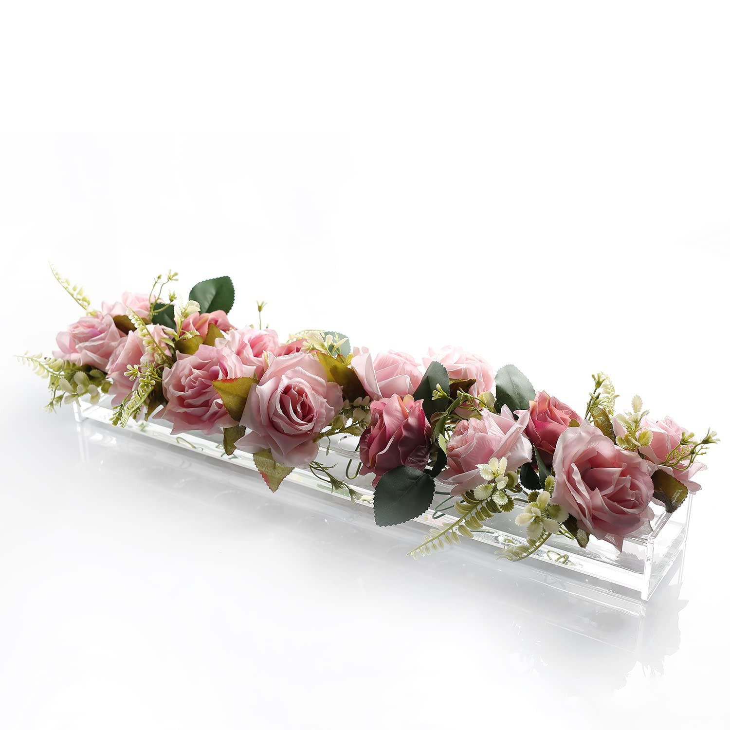 E&F Modern Designs™ Rectangular Floral Centerpiece for Dining Table - 24 Inches Long Rectangle ... | Amazon (US)