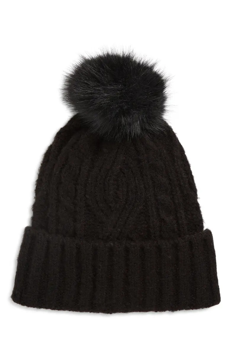 Cable Stitch Pom Beanie | Nordstrom