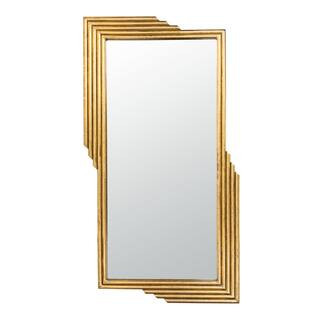 SAFAVIEH Trenla 26.5 in. X 48 in. Gold Foil Framed Mirror | The Home Depot