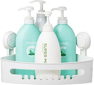 TAILI Suction Corner Shower Caddy Corner Shower Shelf Shower Basket Wall Mounted Shower Holder Or... | Amazon (US)