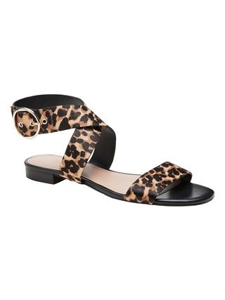 Haircalf Leather Ankle-Strap Sandal | Banana Republic (US)