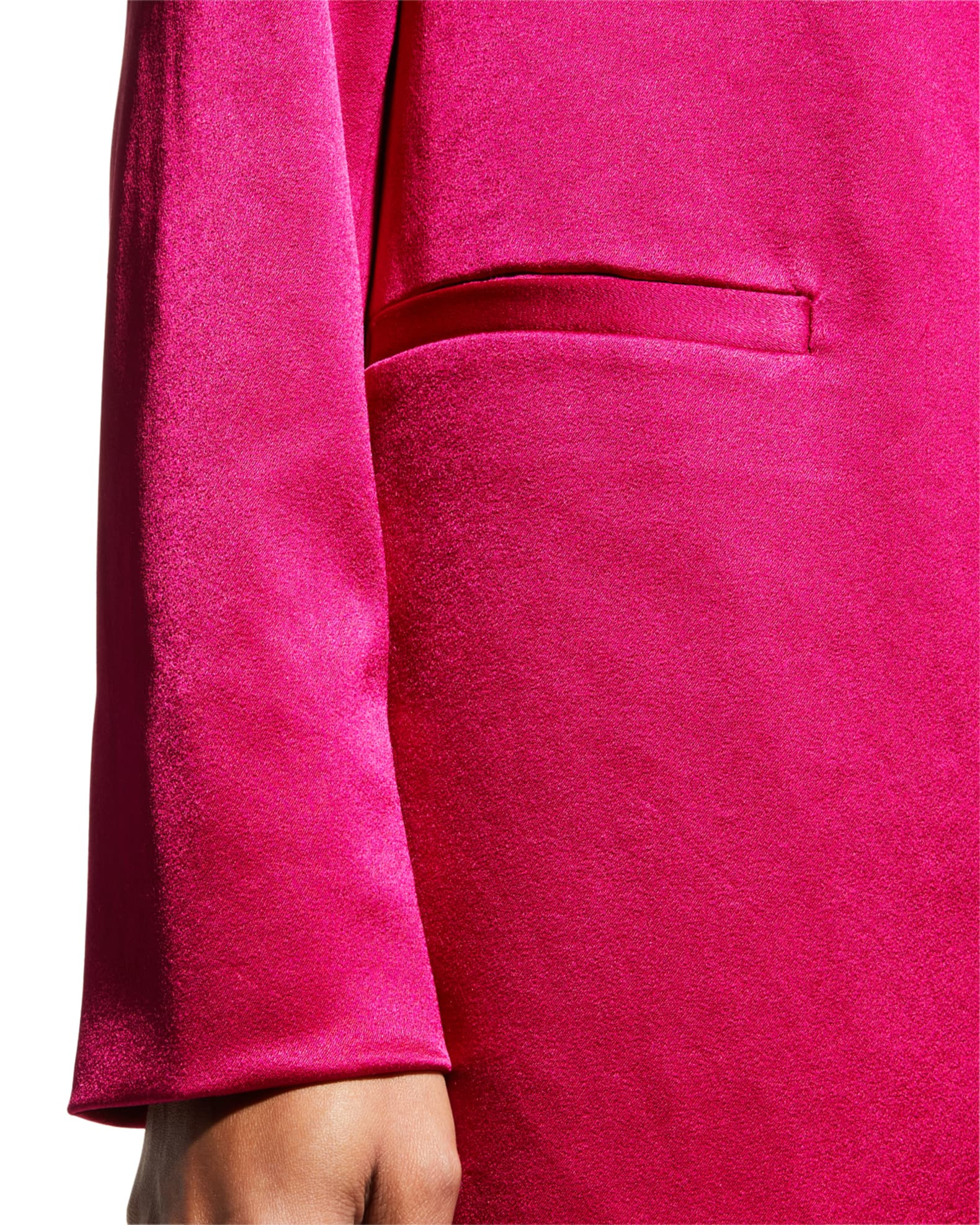 Alice + Olivia Denny Satin Boyfriend Blazer | Neiman Marcus