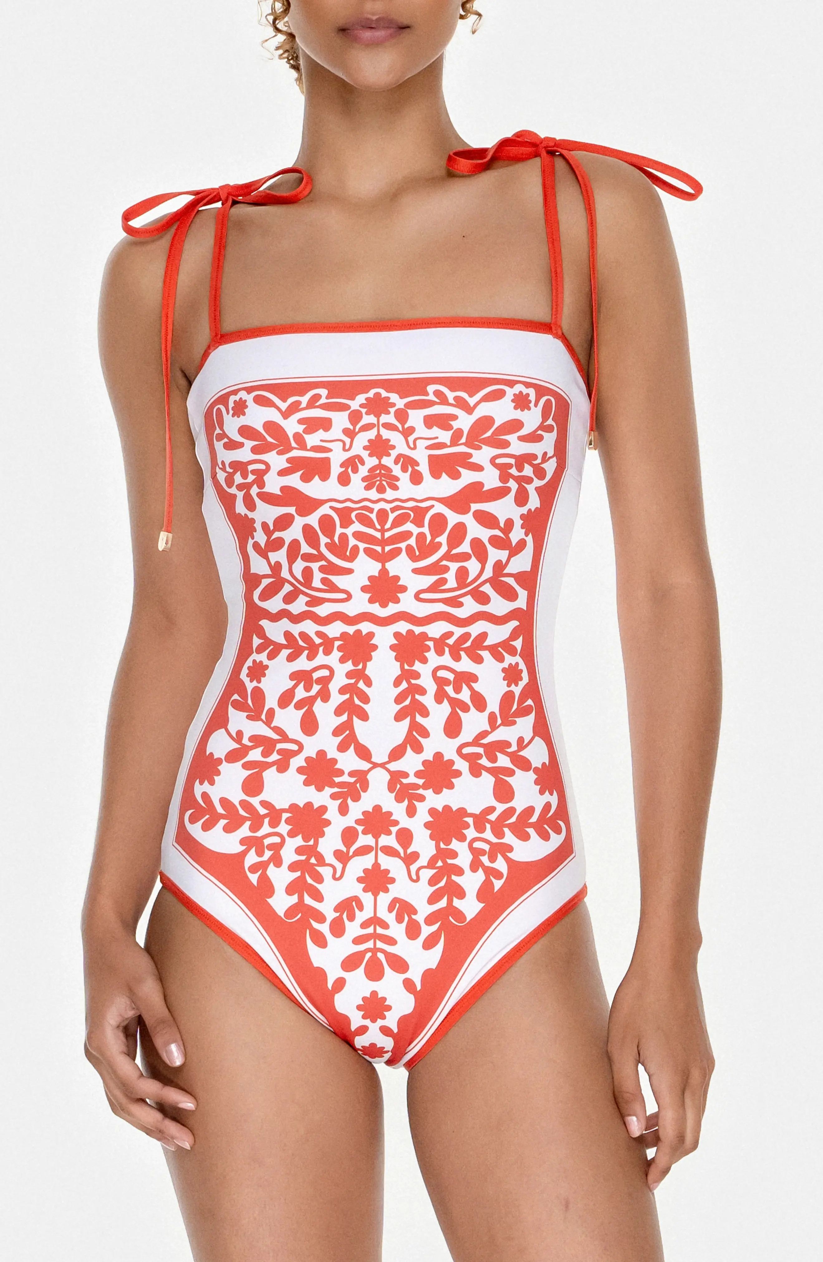 Jessie Zhao New York Crossing Red Reversible One-Piece Swimsuit (Women) | Nordstrom | Nordstrom