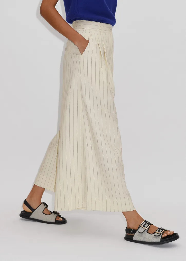 Panama Pinstripe Super Wide Culotte | ME + EM