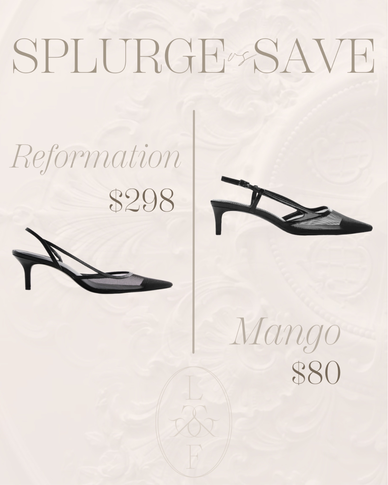 Save vs. Splurge reformation heels. Black heels. Black sandals. Fall shoes  

#LTKfindsunder50 #LTKshoecrush #LTKfindsunder100