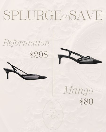 Save vs. Splurge reformation heels. Black heels. Black sandals. Fall shoes  

#LTKfindsunder50 #LTKshoecrush #LTKfindsunder100