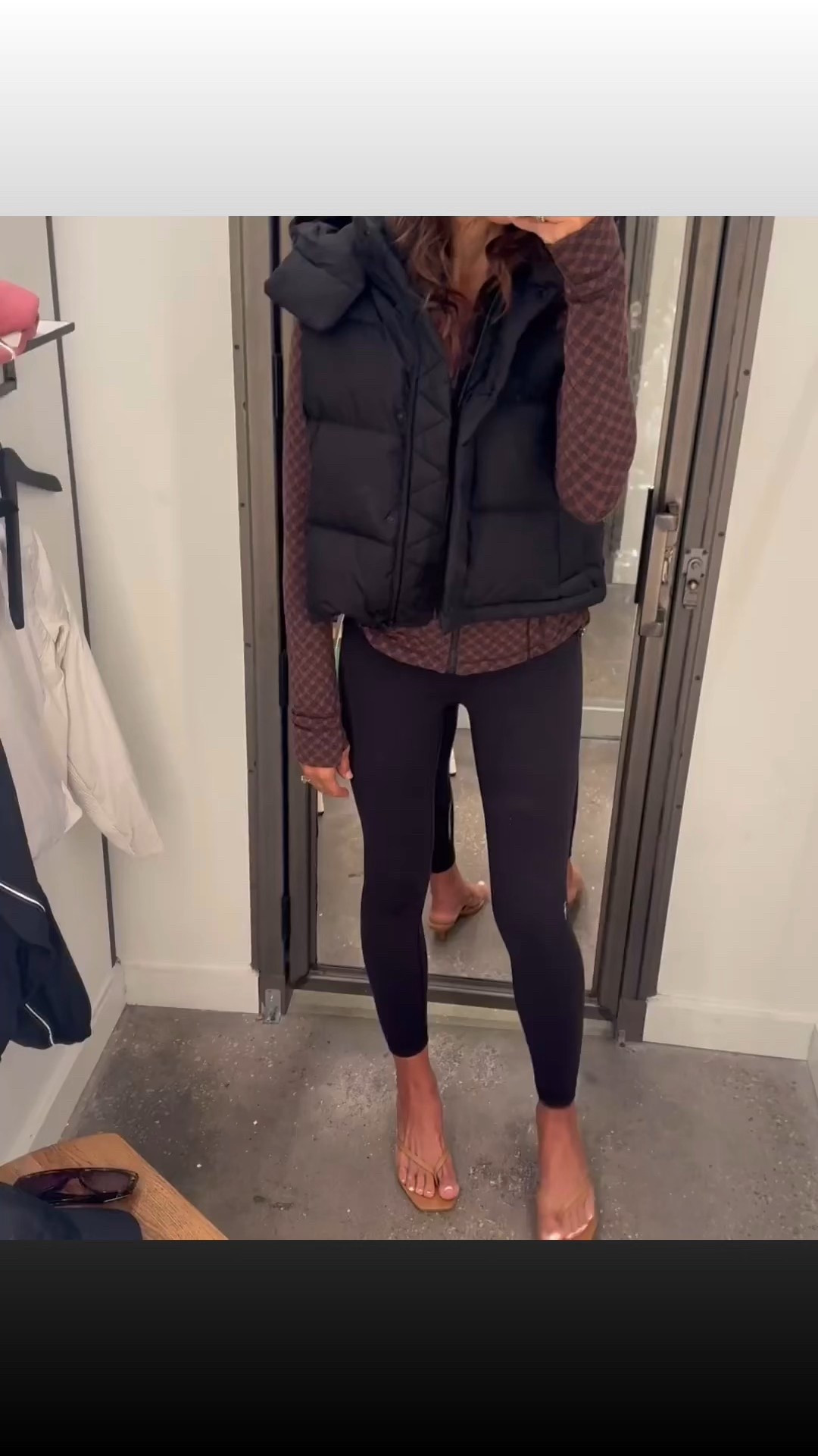 Lululemon! 
Puffer vest in sz 6
Leggings 6
Gorgeous print 