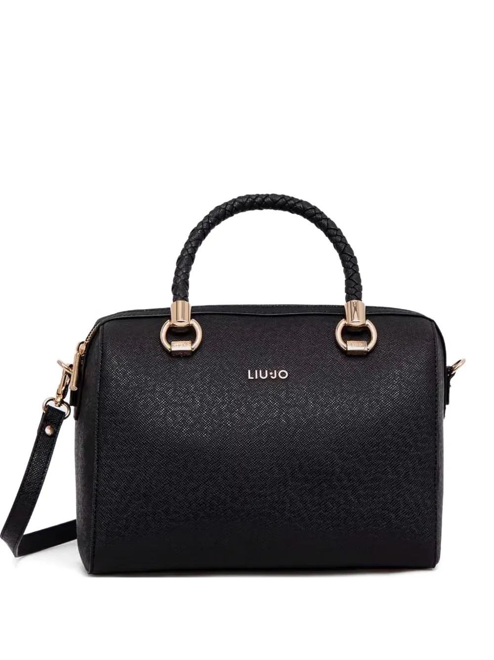 LIU JO braided-handle tote bag - Black | Farfetch Global