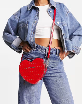 River Island heart cross body bag in red | ASOS (Global)