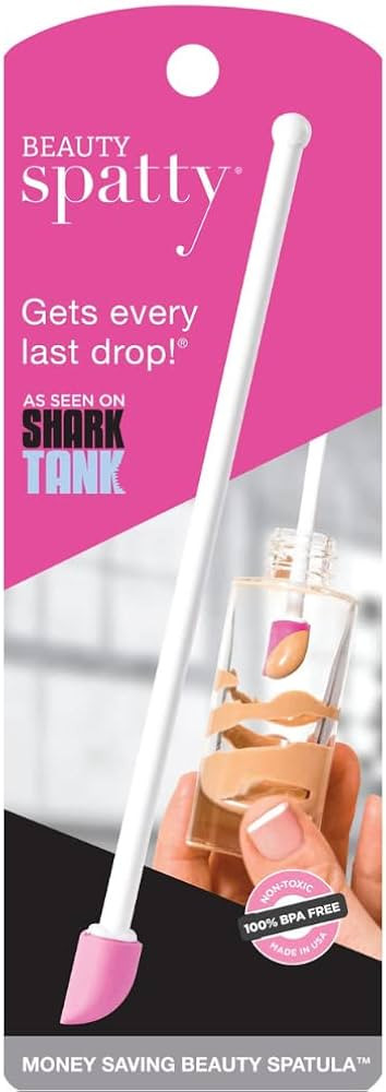 Spatty Last Drop Mini Makeup Spatula (6 Inch Pink) Shark Tank Mom Made Scrapes Foundation, Lotion... | Amazon (US)