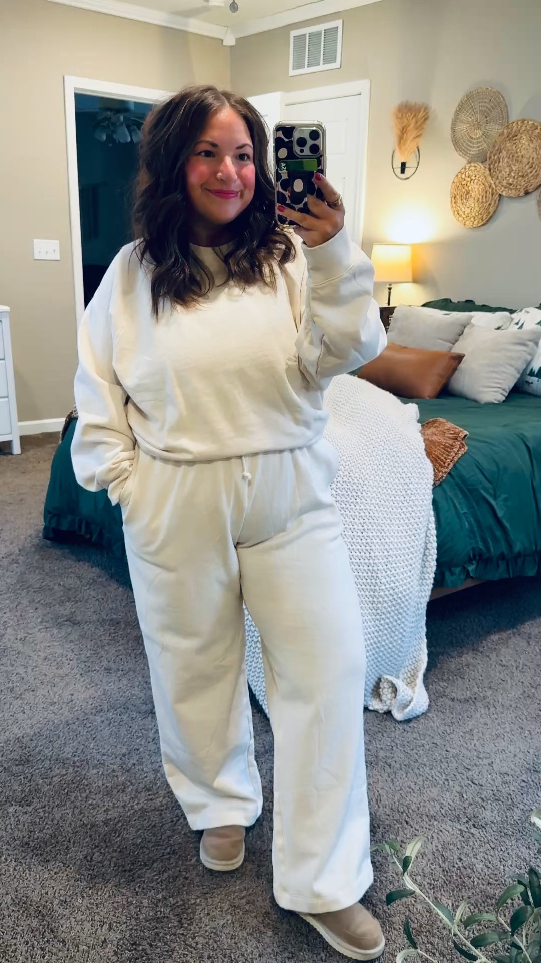 Comfy matching set from Old Navy 🤍 Easy, effortless style.

slip on shoes: fit oversized // wearing a kids 2 (linking adult size below)
pants: fit true to size // wearing a large
crewneck: fits small // wearing a large (feels like a different material than the other one I got & fits smaller, just keep in mind!) 

 

#LTKootd #LTKMidsize