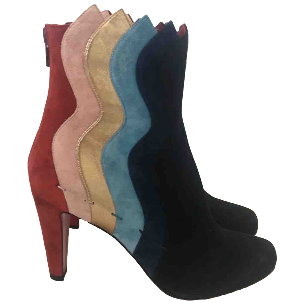 Christian Louboutin Multicolour Suede Boots for Women | Vestiaire Collective (Global)