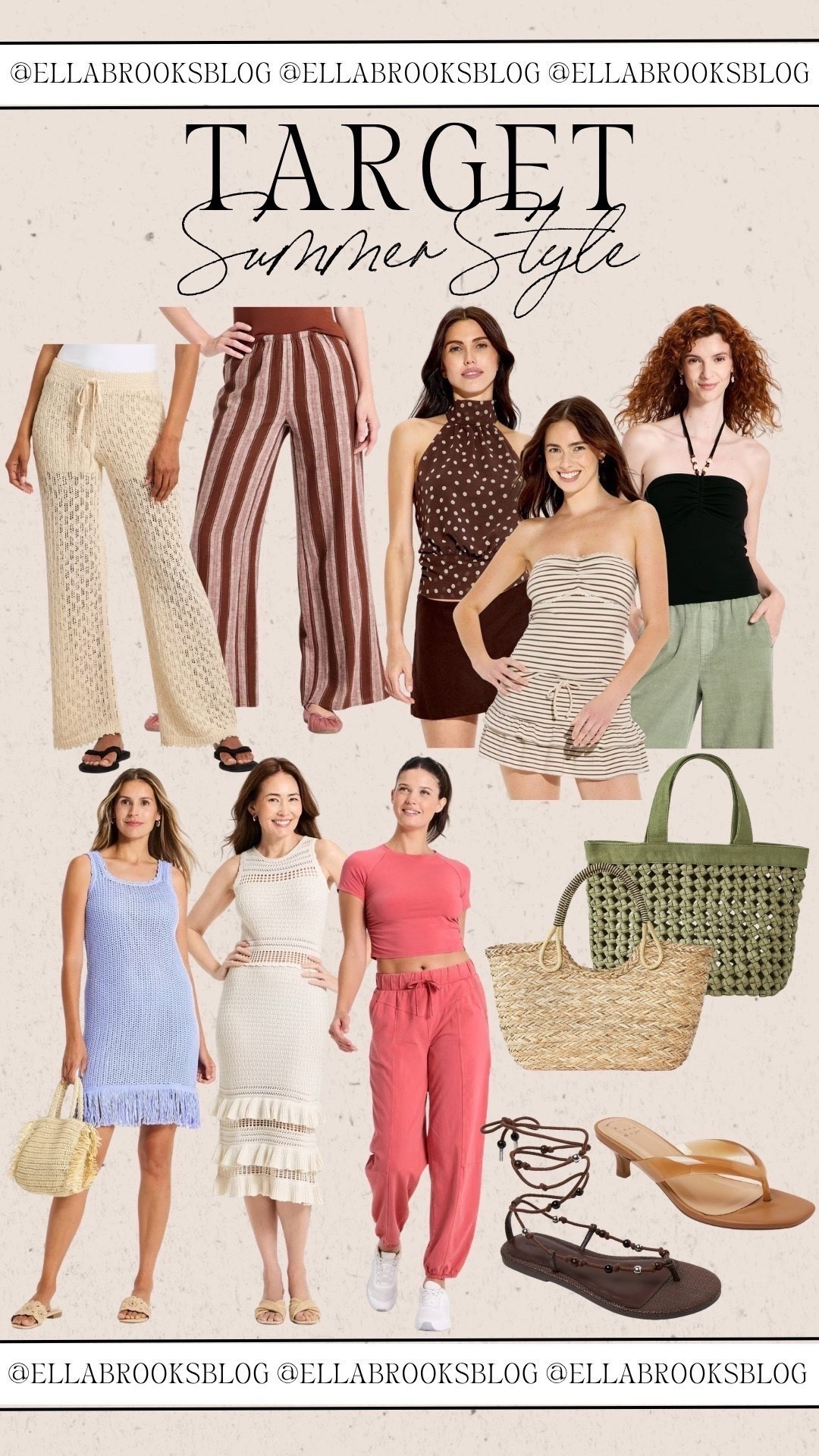 Target summer style

Linen pants, summer outfit, woven bag, crochet dress, halter tank top, strapless tank top, matching set

#LTKootd #LTKSeasonal
