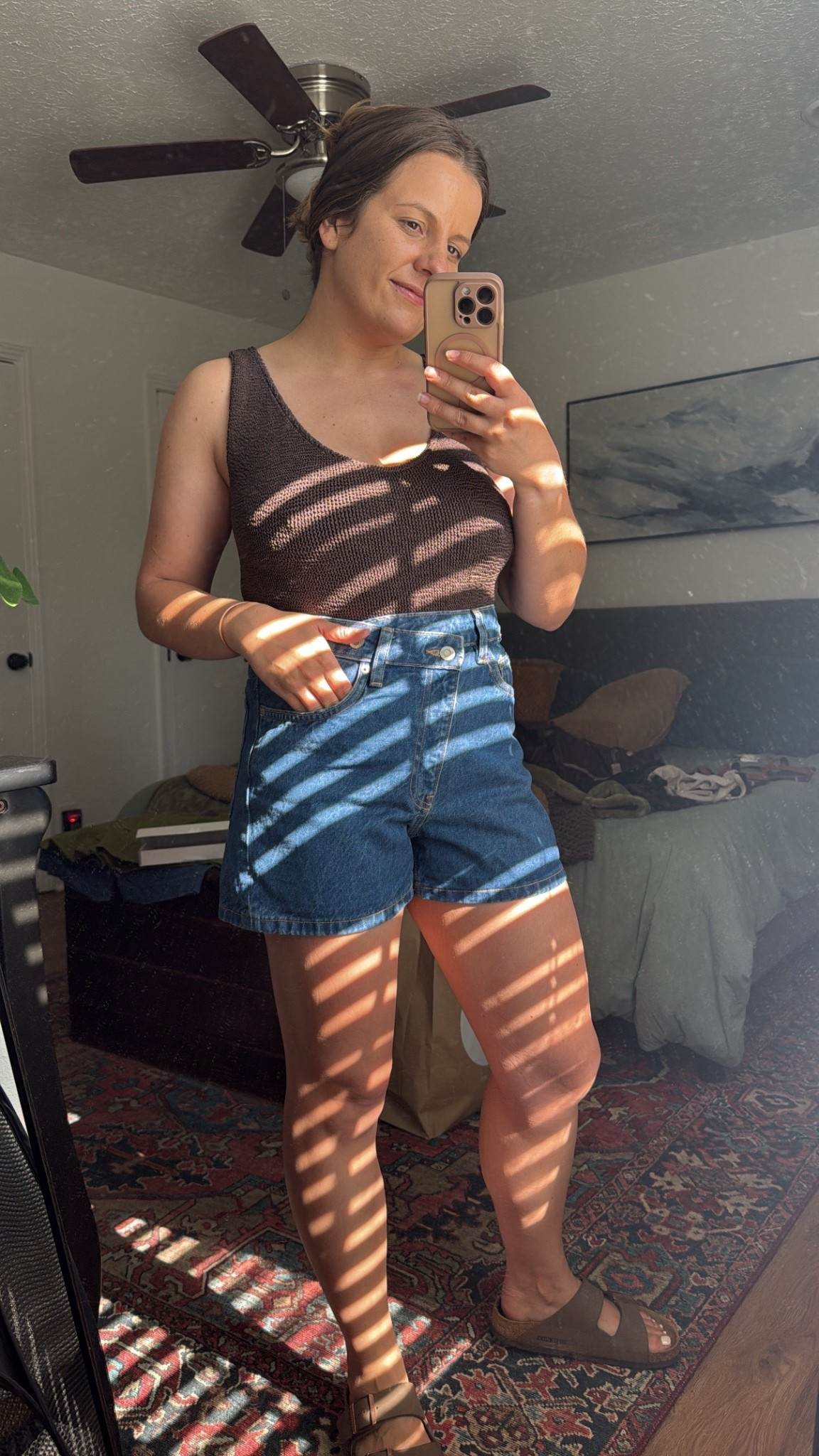 New swimsuit 🤎🤍

Shorts are Zara 
Swimsuit is Youswim 

#LTKMidsize #LTKPetite #LTKSeasonal