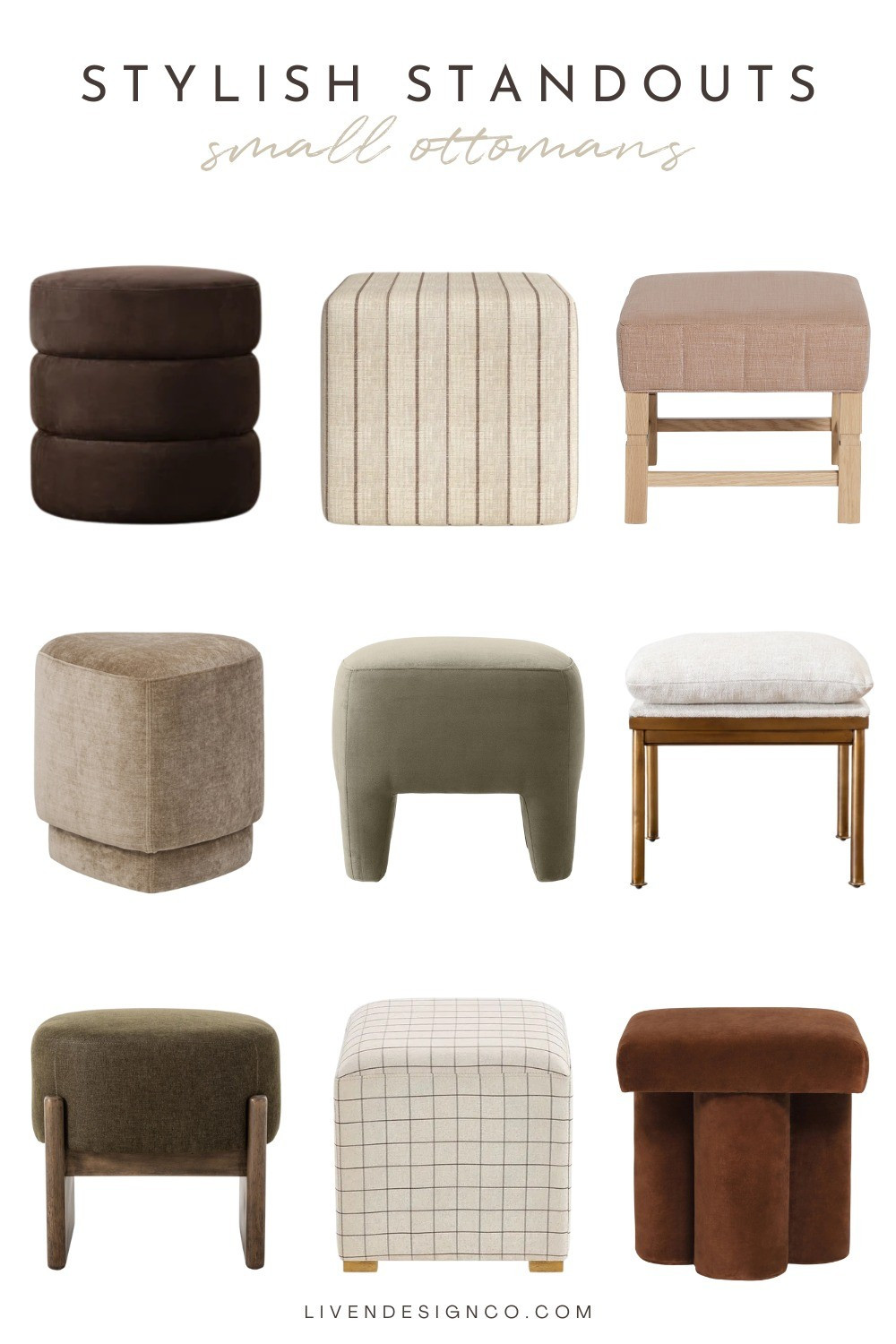 Stylish small ottoman. Accent stool. Velvet ottoman. Living room. Accent cube. Entryway. Striped ottoman. 

#LTKSeasonal #LTKHome #LTKSaleAlert