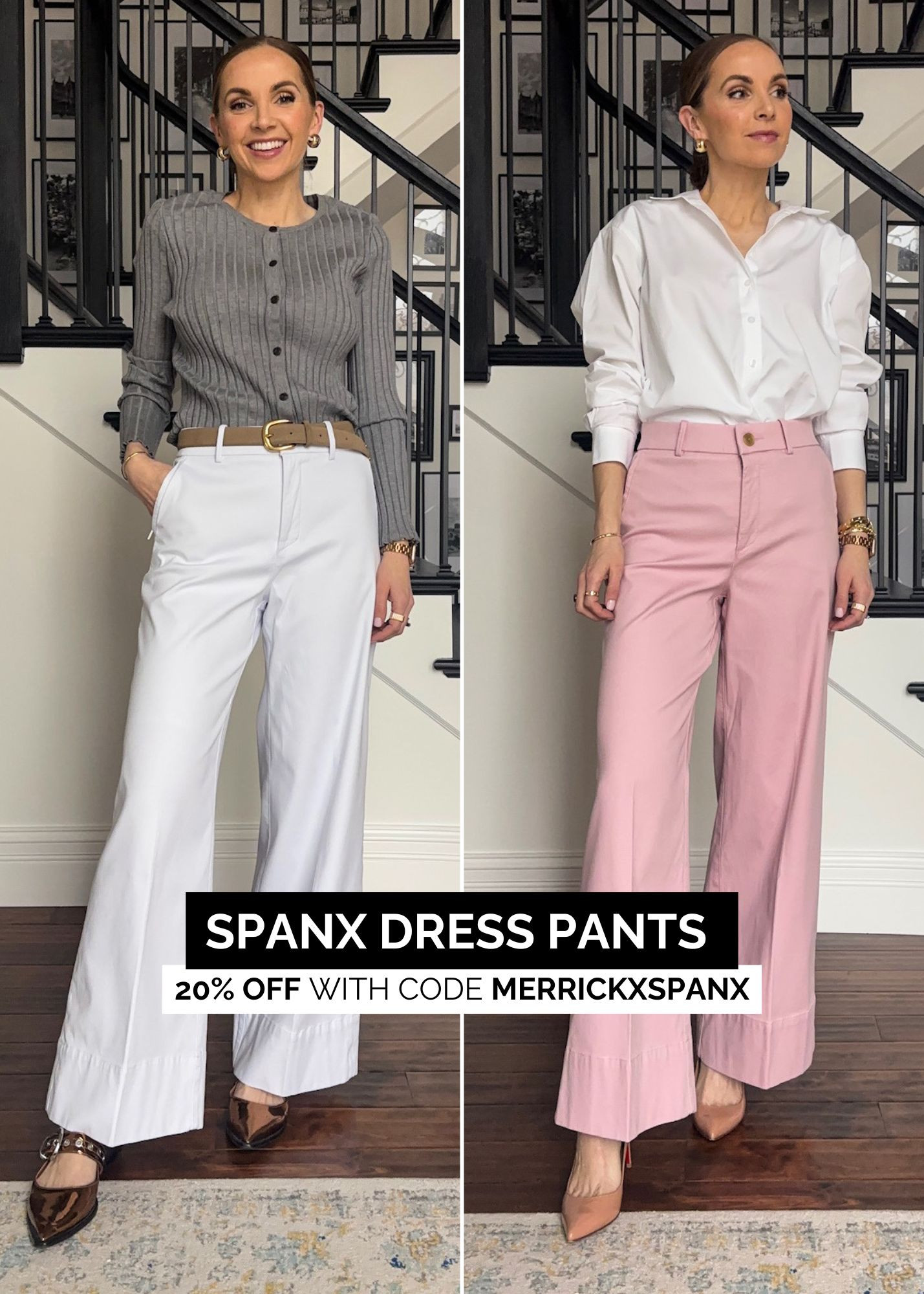 @spanx dress pants on sale this weekend! 20% off with code MERRICKXSPANX 

#LTKWorkwear #LTKSpringSale #LTKSeasonal