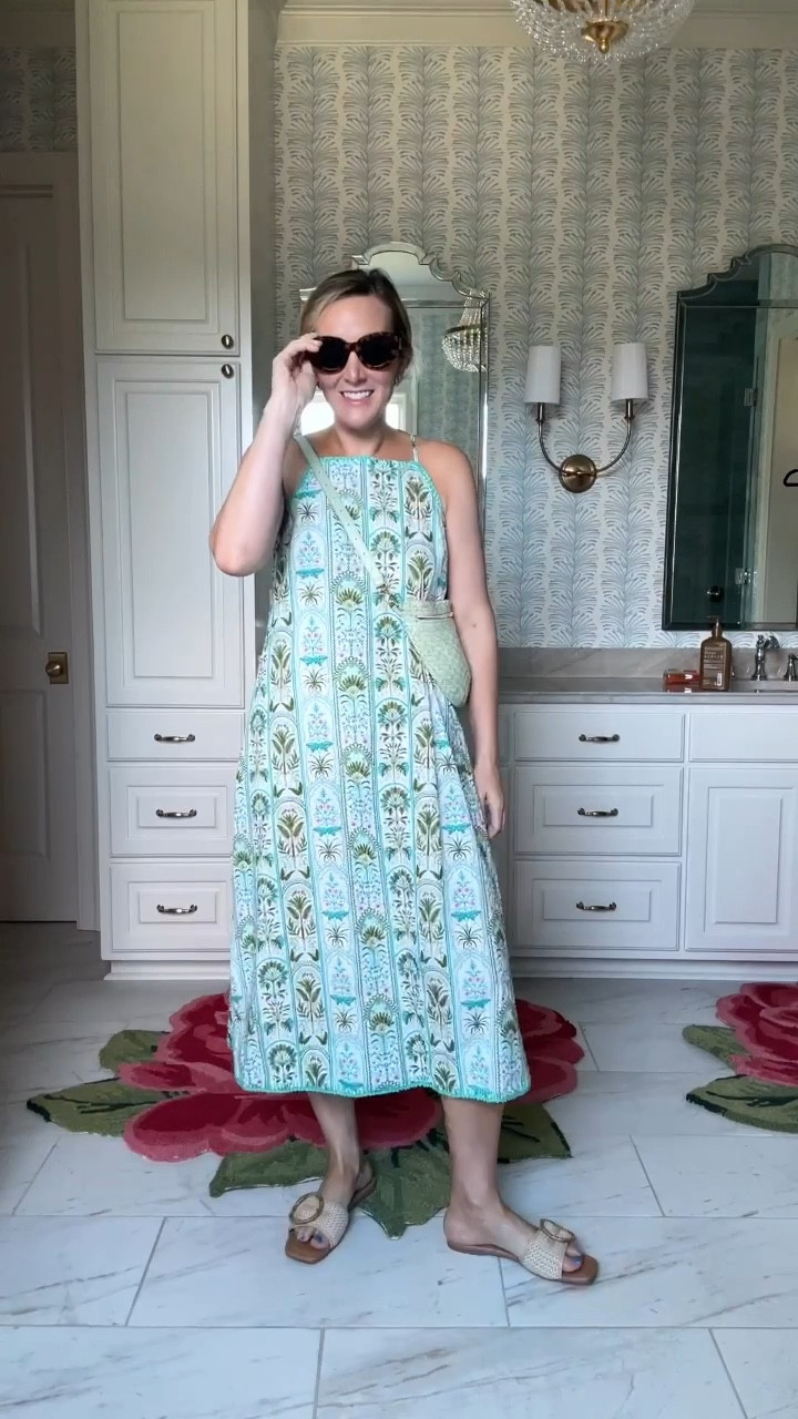 The dress of the summer!!! In my opinion of course! It looks like Hunter bell or Tuckernuck and it’s less that $50! It has pockets, a belt and BEAUTIFUL detailing. You can dress it up or down and it is just gorgeous! I sized down 1 to a small. 

#LTKFindsUnder100 #LTKSummerSales #LTKFindsUnder50
