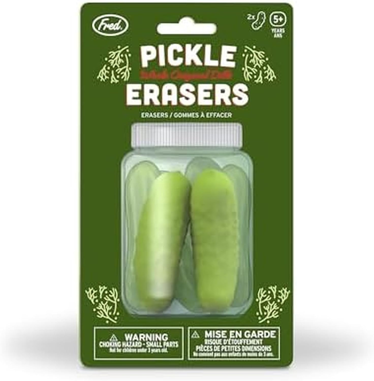 Genuine Fred Pickle Erasers, Set of 2 | Amazon (US)