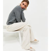 Women's Grey Knitted Crew Neck Jumper New Look | New Look (UK)