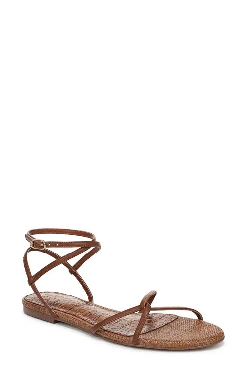 Sam Edelman Ellina Ankle Strap Sandal in Rich Cognac at Nordstrom, Size 5.5 | Nordstrom