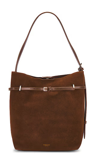 VERAFIED Suede Belted Tote Bag in Brown. | Revolve Clothing (Global)