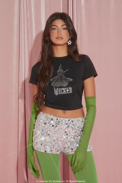 Wicked Rhinestone Elphaba Tee | Forever 21