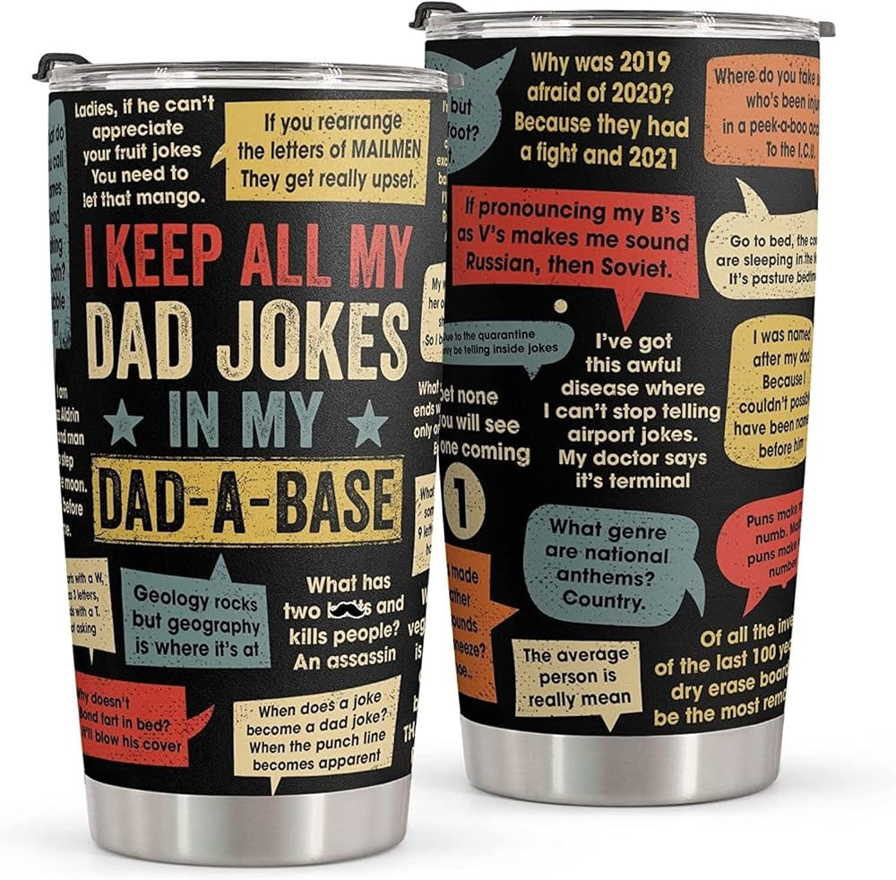 Macorner Gifts For Dad - Stainless Steel Tumbler 20oz For Men - Dad Joke Birthday Gifts for Dad F... | Amazon (US)