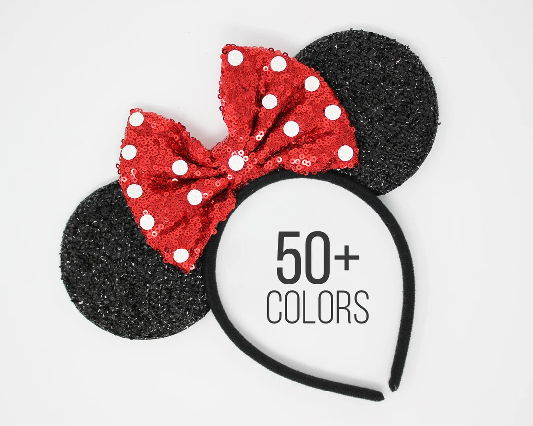 Mouse ears with Hand placed Polka Dots | All Ages | Polka dot Mouse ears | Mouse ear headband | R... | Etsy (US)