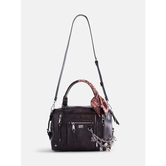 Madden NYC Women's Medium Satchel Handbag, Brown | Walmart (US)