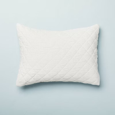 Diamond Stripe Matelassé Pillow Sham - Hearth & Hand™ with Magnolia | Target